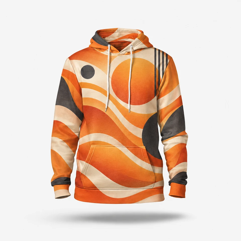 All Over Print Hoodie for Men (USA Size) (Model H13) — fully printed design example