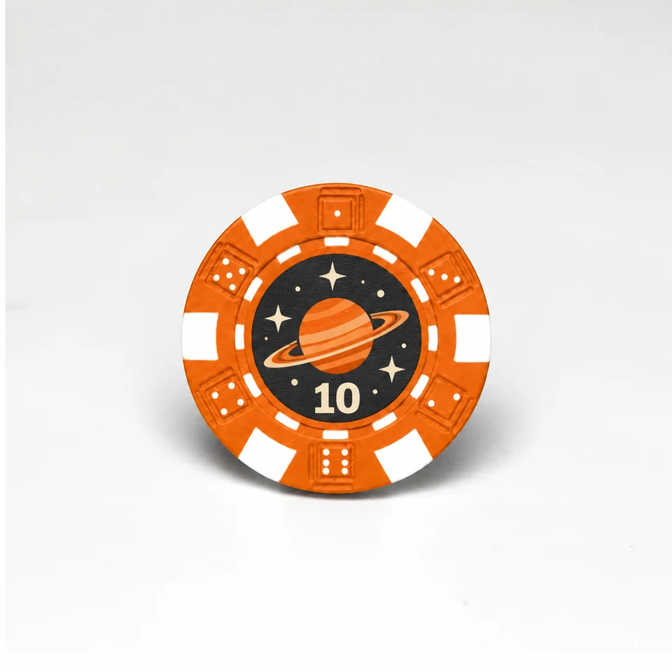 Custom Dot Poker Chip — fully printed design example