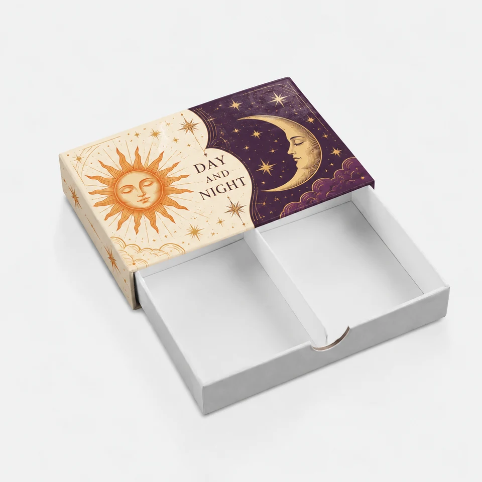 Custom Double Drawer Box (Dynamic Size) — fully printed design example