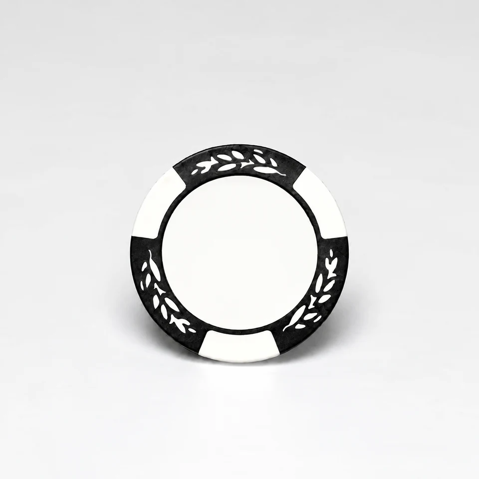 Custom Laurel Poker Chip — blank unprinted item