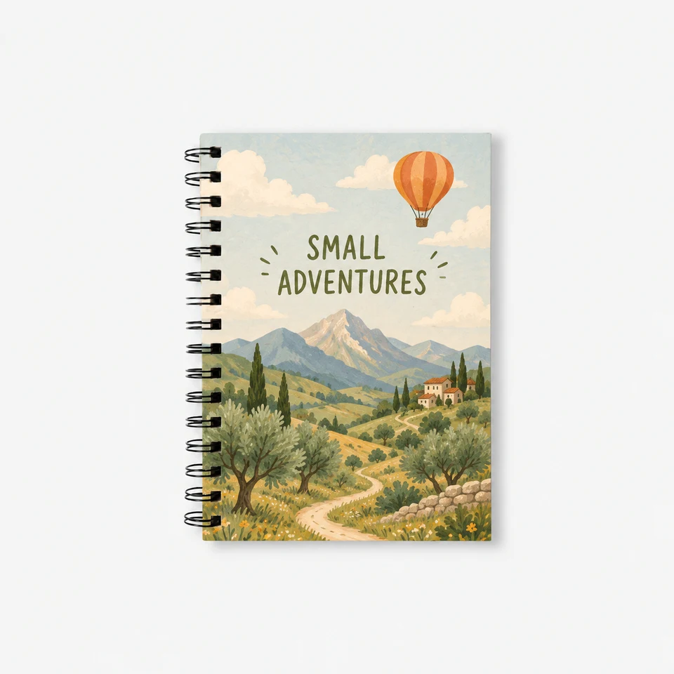 A5 Notebook (8.3" x 5.8") — fully printed design example