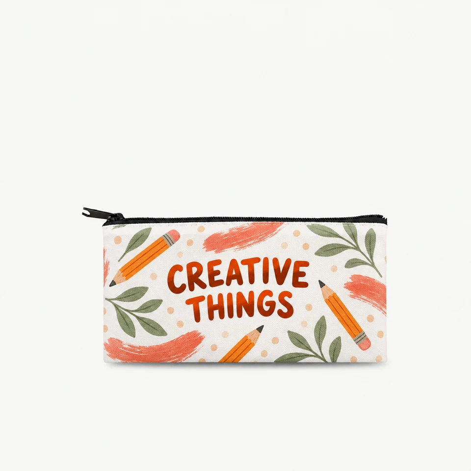 Custom Pencil Bag — fully printed design example