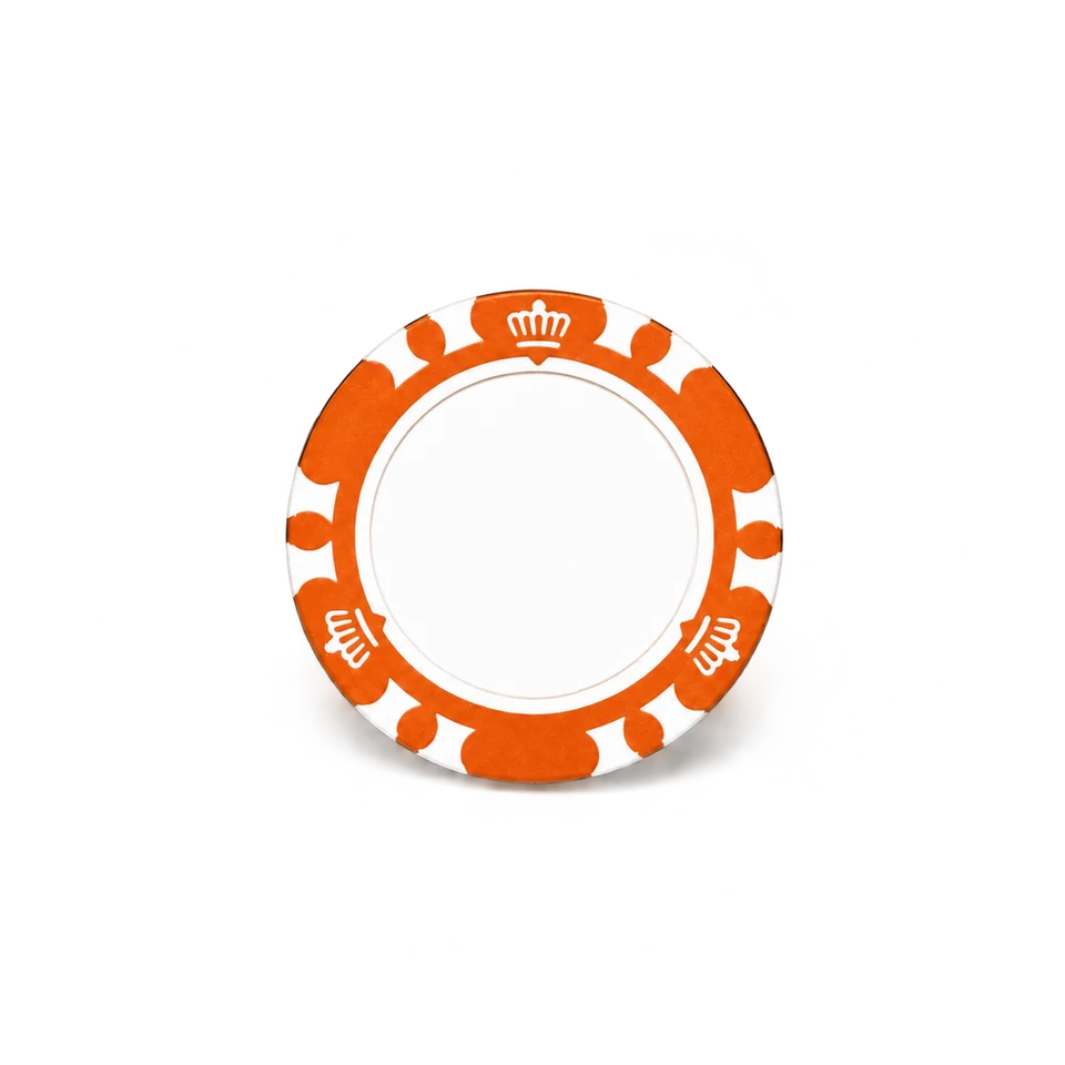 Custom Royal Crown Poker Chip — blank unprinted item