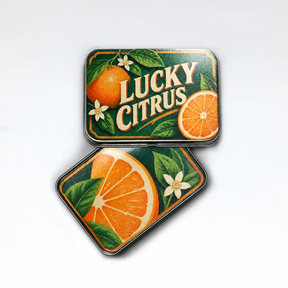 Custom Tin Box — fully printed design example