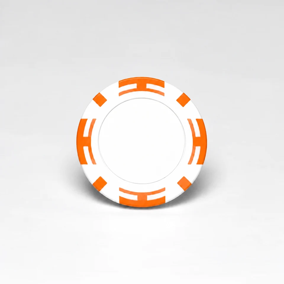 Custom Two-tone Striped Casino Chip — blank unprinted item
